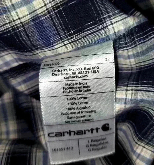 Carhartt short sleeve plaid button down - Picture 7 of 8
